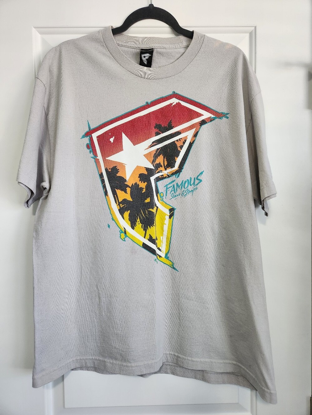 Famous Stars & Straps Men's Light Gray T-shirt